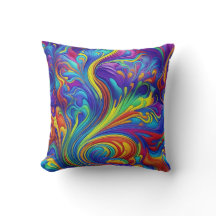 Flower design printed pillow with beautiful craft 