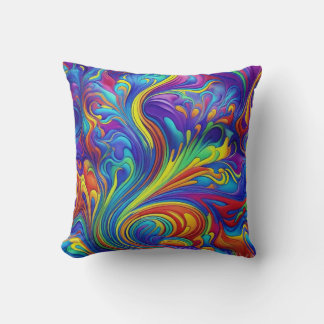 Flower design printed pillow with beautiful craft 
