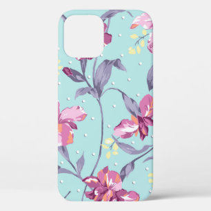 flower design textile illustrationart,background,d iPhone 12 case