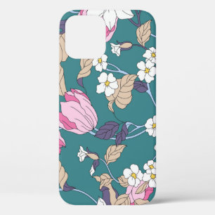 flower design textile illustrationart,pattern,back iPhone 12 case