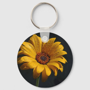 flower dew rain keychain