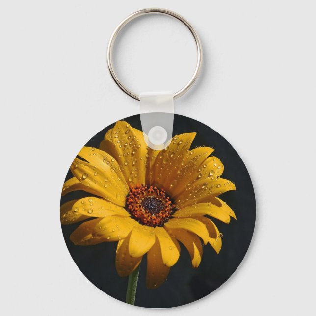 flower dew rain keychain (Front)