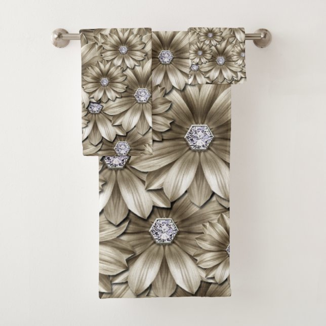 Flower Diamonds Bath Towel Set (Insitu)