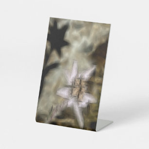 flower digital effect of style "impression" pedestal sign