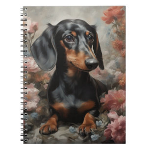 Flower Dog Breed Portraits 10 Notebook