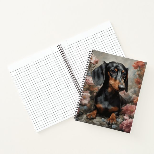 Flower Dog Breed Portraits 10 Notebook (Inside)
