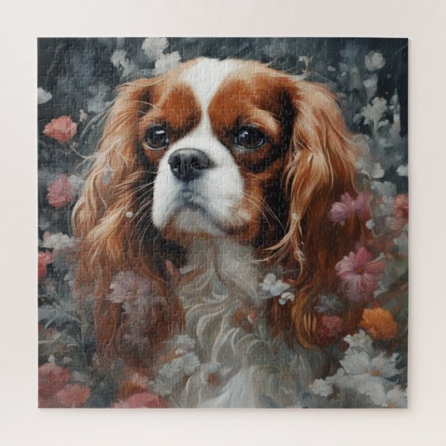 Flower Dog Breed Portraits 16 Jigsaw Puzzle (Vertical)