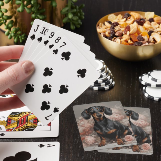Flower Dog Breed Portraits 2 Playing Cards (In Situ)