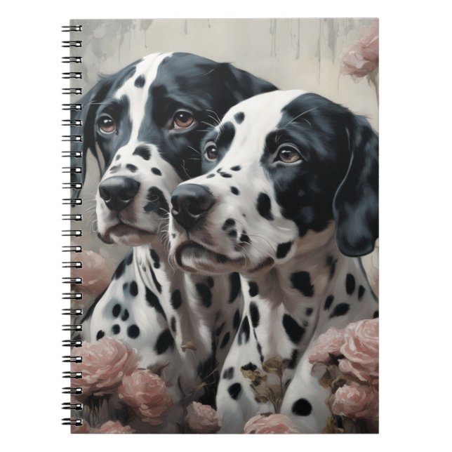 Flower Dog Breed Portraits 4 Notebook (Front)