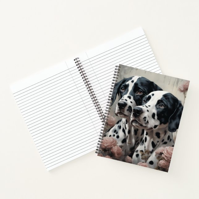 Flower Dog Breed Portraits 4 Notebook (Inside)