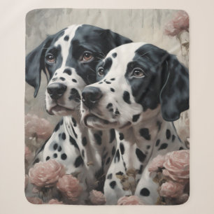 Flower Dog Breed Portraits 4 Sherpa Blanket