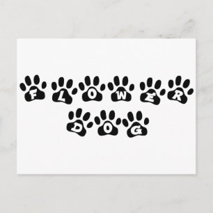 Flower Dog Postcard