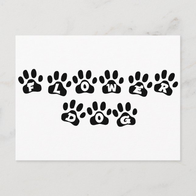 Flower Dog Postcard (Front)