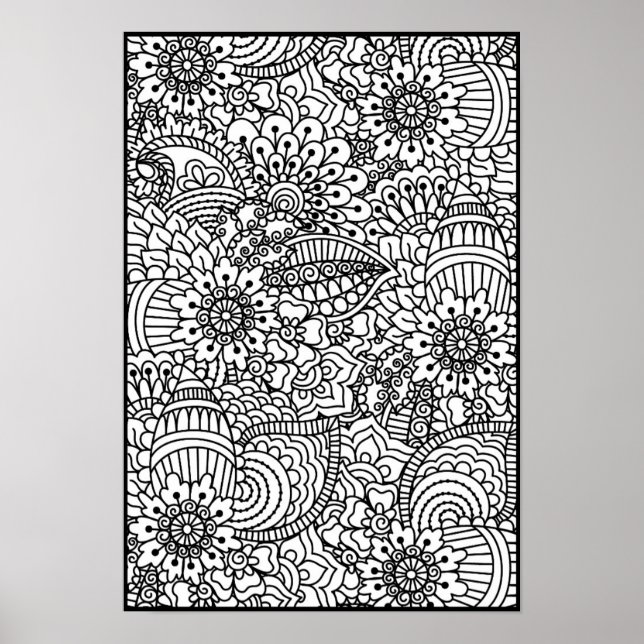 Flower Doodle 2 Poster (Front)