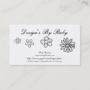 Flower Doodle Business Card