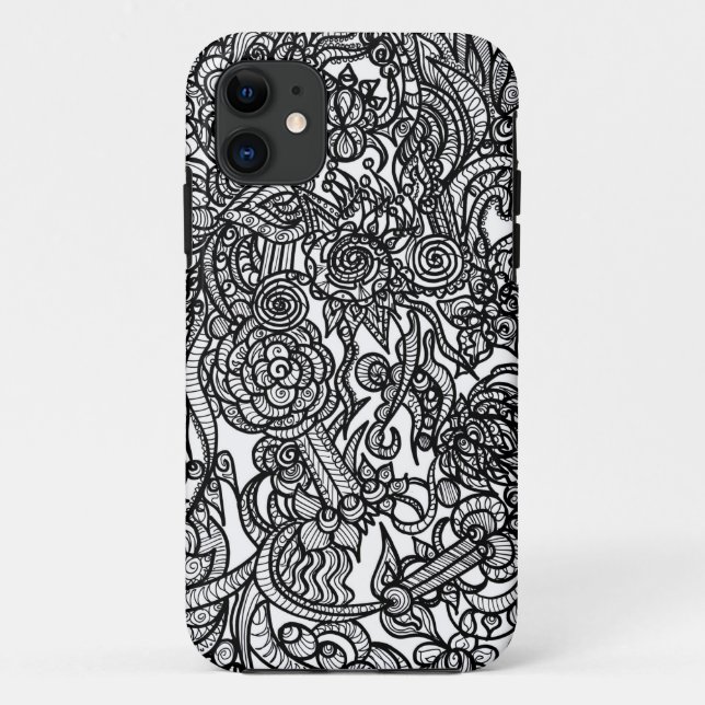 Flower Doodle Case-Mate iPhone Case (Back)