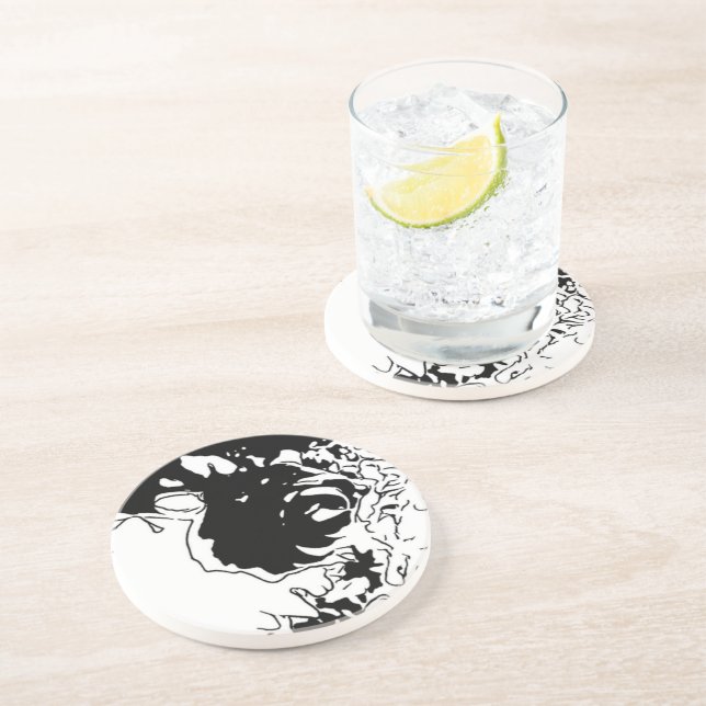 Flower Doodle Coaster (Side)