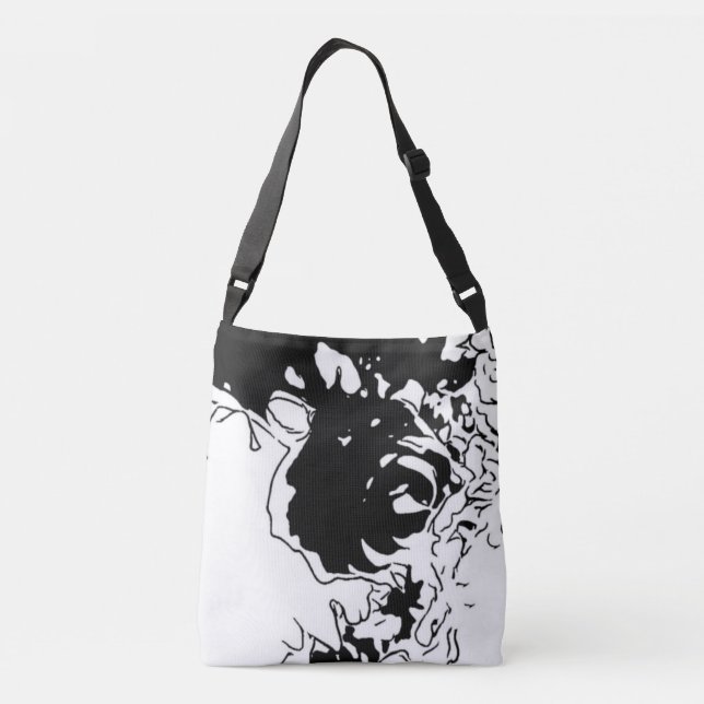 Flower Doodle Crossbody Bag (Back)