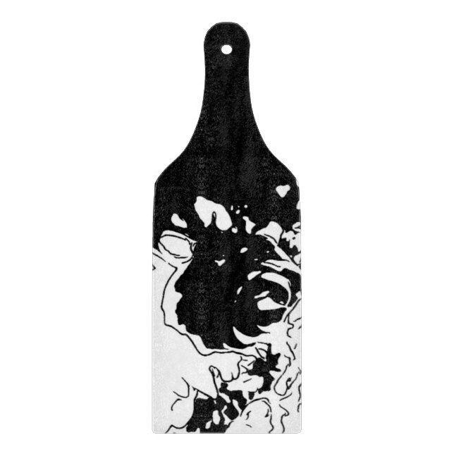 Flower Doodle Cutting Board (Front)