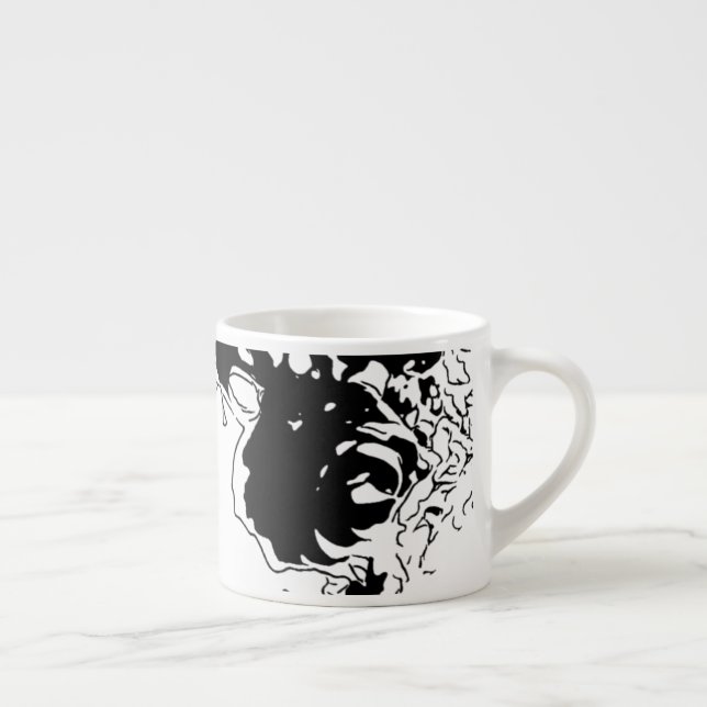 Flower Doodle Espresso Cup (Right)