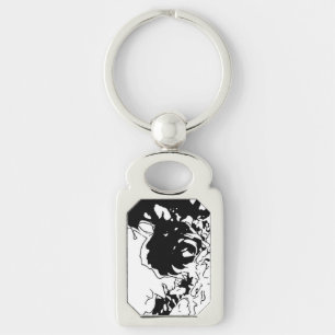 Flower Doodle Key Ring