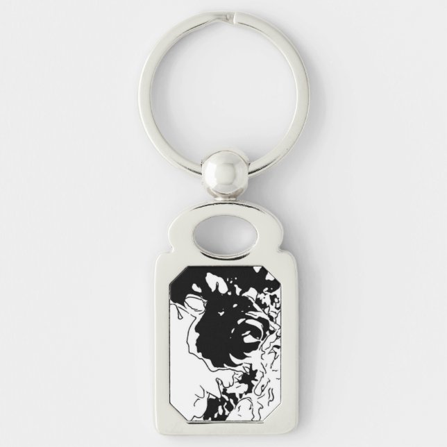 Flower Doodle Key Ring (Front)