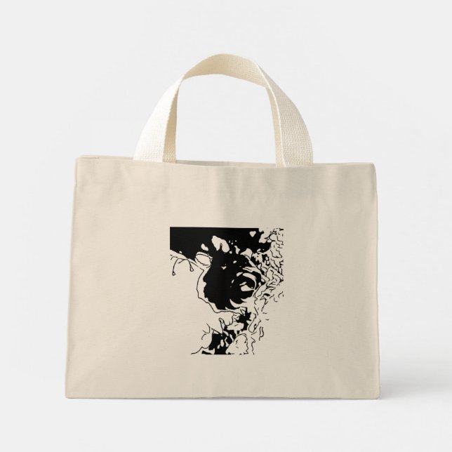 Flower Doodle Mini Tote Bag (Back)