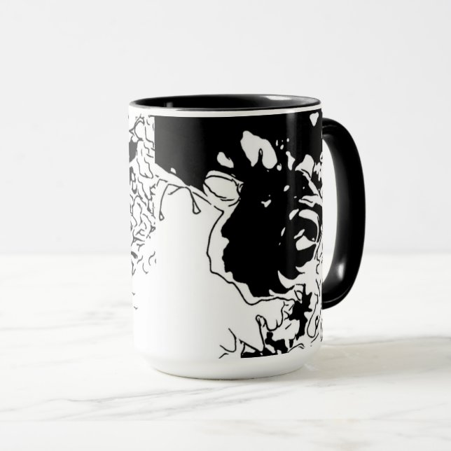 Flower Doodle Mug (Front Right)