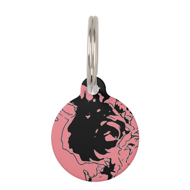 Flower Doodle Pet Tag (Front)