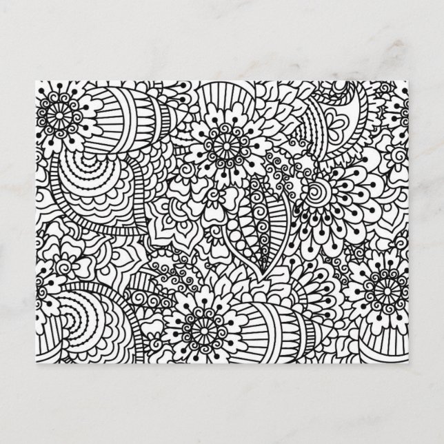 Flower Doodle Postcard (Front)