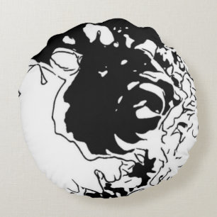 Flower Doodle Round Cushion