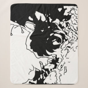 Flower Doodle Sherpa Blanket
