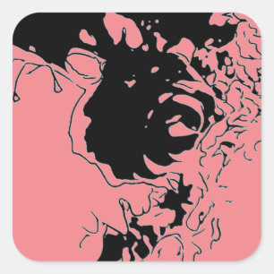 Flower Doodle Square Sticker