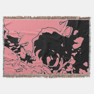 Flower Doodle Throw Blanket