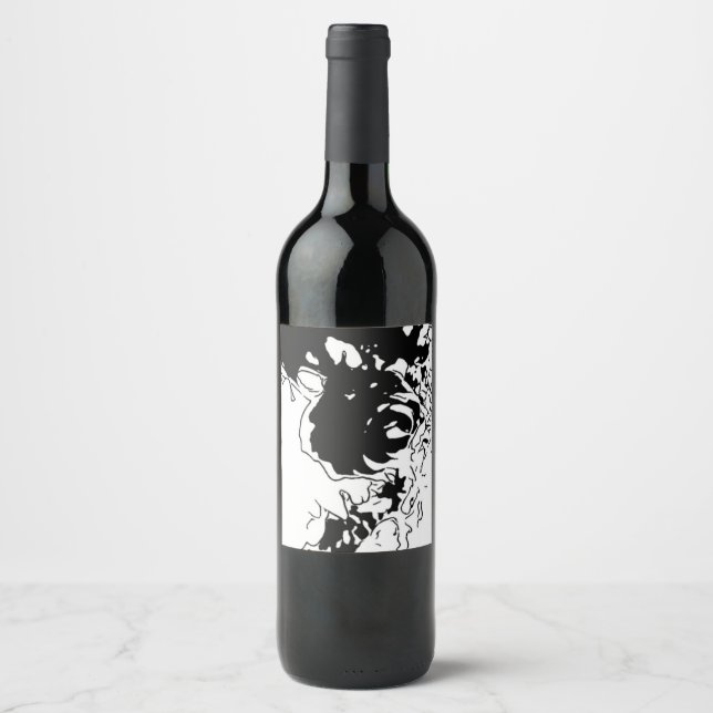 Flower Doodle Wine Label (Front)