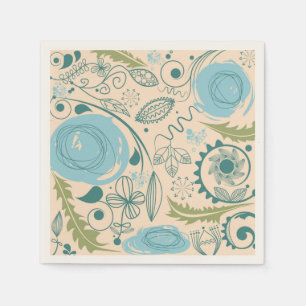 Flower Doodles Napkin