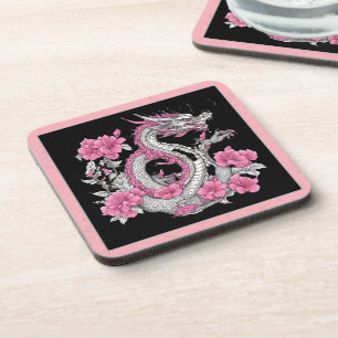 Flower Dragon Beverage Coaster