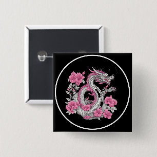 Flower Dragon Button