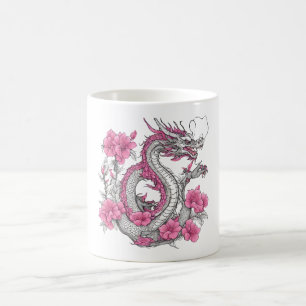 Flower Dragon Coffee Mug