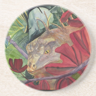 Flower Dragon Iguana Coaster