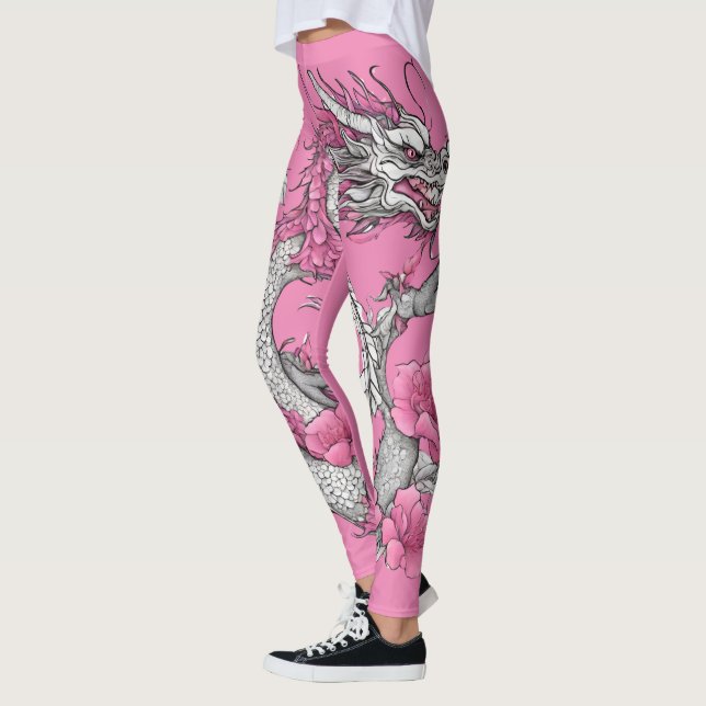 Flower Dragon Leggings (Left)