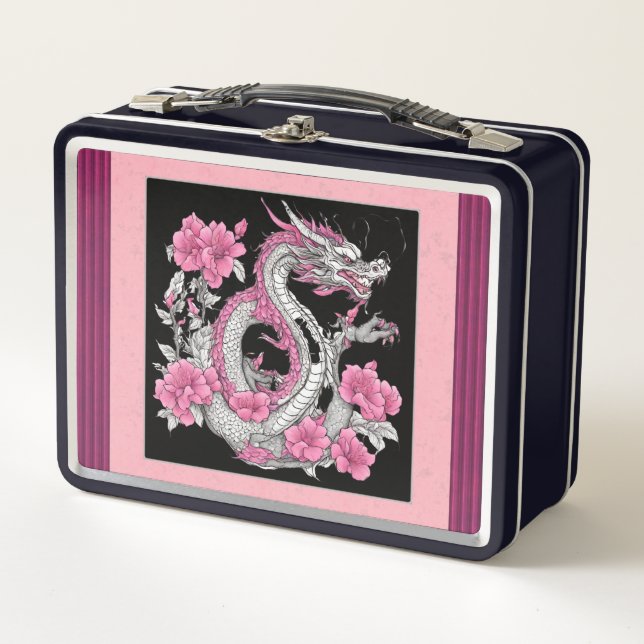 Flower Dragon Lunch Box (Front)