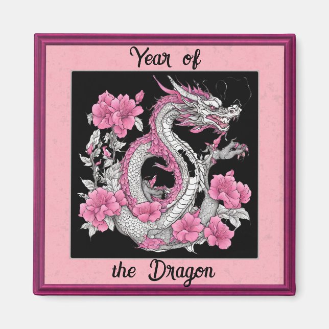 Flower Dragon Magnet (Front)