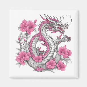 Flower Dragon Magnet