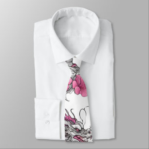 Flower Dragon Necktie