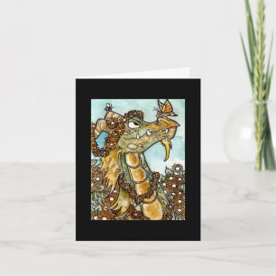 Flower Dragon Notecard