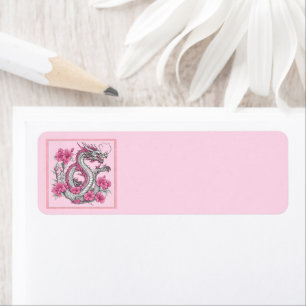 Flower Dragon Return Address Label