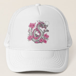 Flower Dragon Trucker Hat