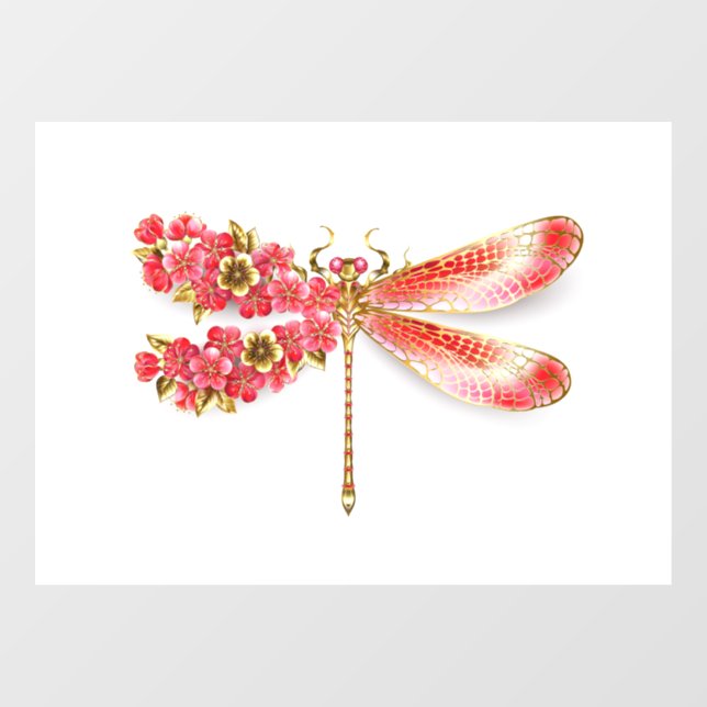 Flower dragonfly with jewellery sakura (Sheet)