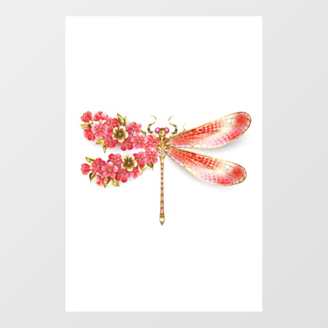 Flower dragonfly with jewellery sakura (Sheet)